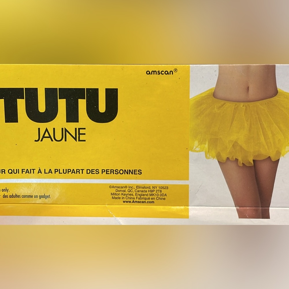 Yellow tutu adult OS